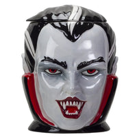 Count Dracula Ceramic Cookie Jar Bust with Lid Vampire Tiki Dracula Statue